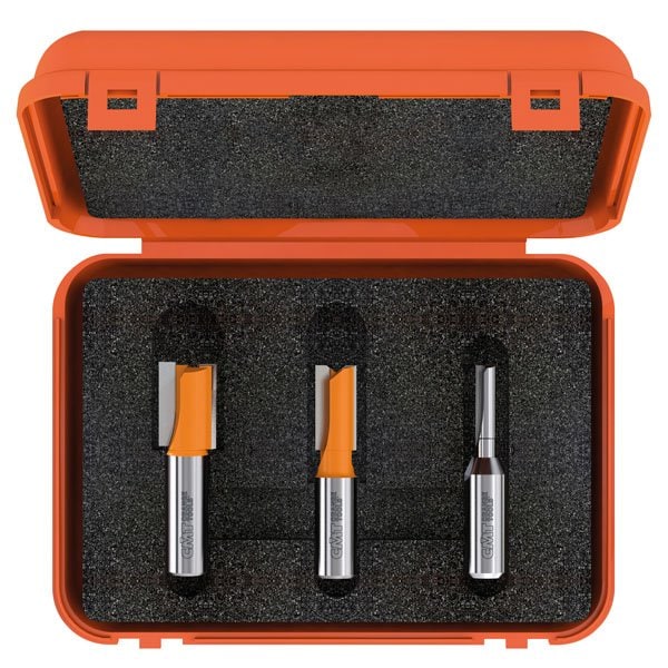 3-Piece Plywood Groove 1/2-Inch Shank Router Bit Set